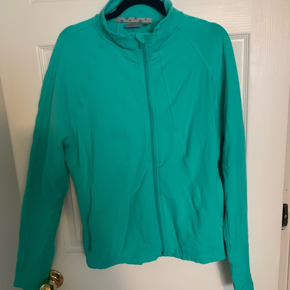 2X Teal Athleta Zip Up